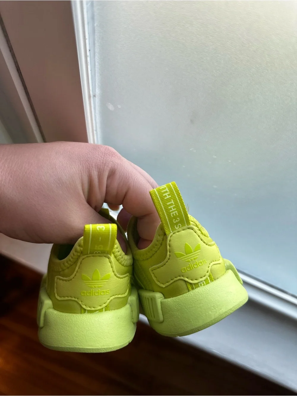 adidas Kids Slip-On Sneakers in Neon Lime